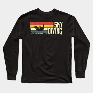 Skydiving vintage retro Parachutist Skydiver Long Sleeve T-Shirt